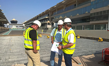 YAS Island Formula 1 Racetrack - the finishing line